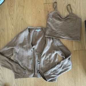 Madewell Cardigan and Sweater Tank Set